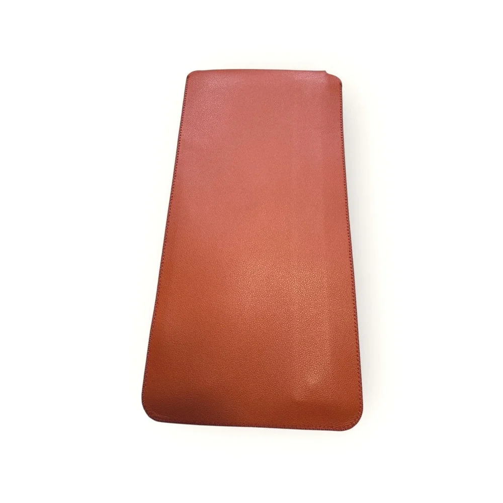 Leather Sleeve Case Pouch Holder for Phone or Small Tablet‎ - Cognac Brown